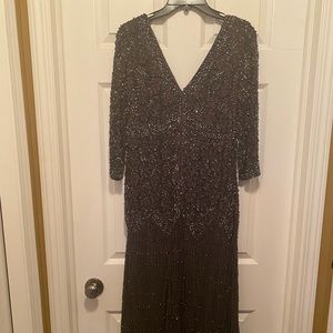 Pissarro Nights tea length sequin gown